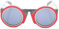 PULSION Sonnenbrille Unisex 10F-155 45mm - Rot Weiß Grau Gemustert - Inkl. Etui