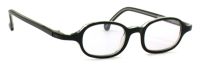 Vintage l.a. Eyeworks Brillenfassung MUGS 789 133mm - Schwarz Oval Vollrand für Damen und Herren