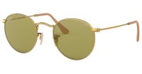 Ray-Ban RB3447 9064/4C 50mm Round Metal Sonnenbrille - Gold/Apricot - Unisex - Ausstellungsstück