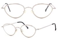 l.a. Eyeworks UMA 405 Vintage Herrenbrillenfassung - Silber Metall Vollrand 53mm