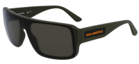 Karl Lagerfeld Sonnenbrille KL6129S 275 59mm - Unisex - Khaki Matt - Gr&uuml;ne Gl&auml;ser