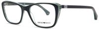 Emporio Armani Damen Brillenfassung EA3083 5516 52mm Kunststoff Vollrand - Grau/Blau
