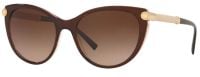 Versace Damen Sonnenbrille VE4364-Q 55mm - Braun Verlauf Cat Eye - Braun Transparent, Gold