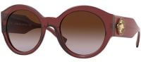 Versace Damen Sonnenbrille VE4380-B 54mm - Rot Transparent/Braun Verlauf - Modisch & Schützend