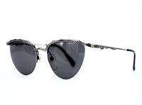 Bada Sonnenbrille BL4 - Halbrand Metall Silber - Unisex - Vintage Design
