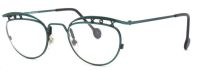 L.A.Eyeworks Vintage Brillenfassung XOX 423 49mm - grün metallic, schwarz - Unisex