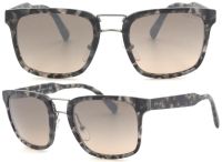 Prada Damen Sonnenbrille PR14TS VH3-4PO 53mm - Grau-Schwarz Gemustert mit Braun Verlaufenden Gl&auml