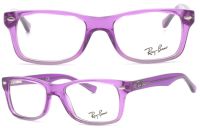 Ray-Ban Kinder Brillenfassung RX1531 3646 46mm - Lila Transparent Kunststoff Vollrand