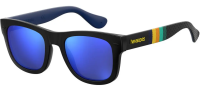 Havaianas Paraty/M KVFZ0 50mm Sonnenbrille - Schwarz Matt, Blau Verspiegelt - Unisex