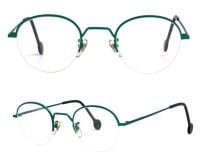 l.a. Eyeworks JOEY 483 Vintage Brillenfassung 54mm - halbrand grün metallic - für Damen un