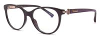 Chopard Damen Brillenfassung VCH268S 53mm - Dunkelviolett Vollrand mit Strass und Rosegold