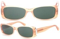 Ralph Lauren Damen Sonnenbrille RL6096 5333 55mm - Kunststoff Vollrand - Lachs Transparent