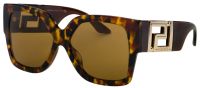 Versace Sonnenbrille für Damen VE4402 5119/73 59mm - Havanna Braun mit Gold-Braun Transparenten Büge