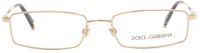 Dolce&Gabbana DG 1208 466 52mm - Goldene Unisex Brillenfassung aus Metall - Vollrand