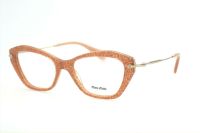 Miu Miu Brillenfassung MU04LV KA4-1O1 52mm - Pfirsich Transparent Gemustert - Damen und Herren