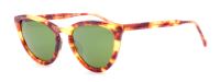 L.A. Eyeworks Vintage Sonnenbrille 352 CORNU 135mm - Bernstein Gelb-Transparent Gemustert - für