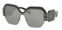 Miu Miu Sonnenbrille MU09SS 1AB-4S1 149mm - Grau Silbern Verspiegelt - Luxus für Damen