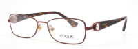 Vogue Damen Brillenfassung VO3809-H 811 51mm - Bronze Braun Perle Metall Vollrand