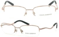 Dolce&Gabbana DG1179 394 51mm Damen Brillenfassung gold Metall Halbrand