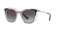 Valentino Damen Sonnenbrille VA4031 5070/8G 50mm - Schwarz Transparent - Grau Blau Verlauf