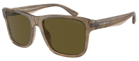 Emporio Armani Sonnenbrille EA4208 6055/73 56mm - shiny green/top brown - Dunkelbraun Gläser