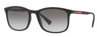 Prada Sport Sonnenbrille PS01TS DG0-0A7 56mm - Schwarz Rubber/Grau Verlaufend - Unisex