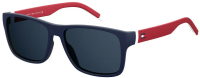 Tommy Hilfiger Sonnenbrille TH1718/S 8RUKU 56mm - Blau Matt/Rot Weiß - Unisex
