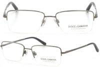 Dolce&Gabbana DG1228-T 1155 54mm Halbrand Brillenfassung - Schwarz Silber - Unisex