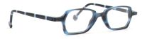 l.a Eyeworks digby 636 Unisex Sonnenbrille - Quadratisch - Schwarz-Blau Gemustert 130mm