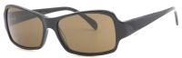 Freudenhaus Damen Sonnenbrille Pebble: Black - 143mm - Schwarz Rahmen/Bügel, Braun Glas - Ausstellun