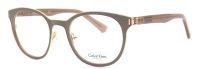 Calvin Klein Damen Brillenfassung CK8023 226 49mm - Beige Gold Vollrand mit Etui