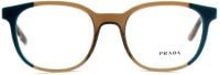 Prada Damen Brillenfassung PR04UV VYK-1O1 52mm - Grau Transparent Schwarz - Mit Etui