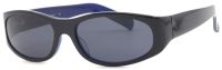 Freudenhaus Damen Sonnenbrille Cuthbert:onyx-royal 136mm - Kunststoff Vollrand - Grau Glas - Schwarz